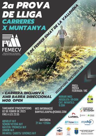 II prueba de liga de Carreras por Montaña, FEMECV 23, Trail de Simat
