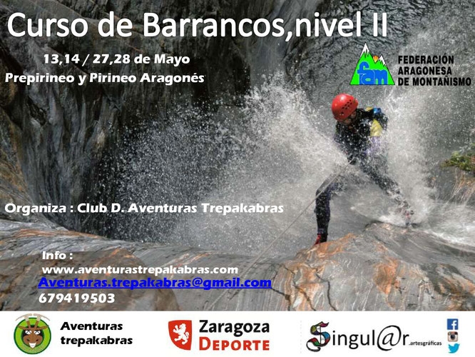 RockTheSport 2º PAGO Curso Barrancos Nivel B 1314 Mayo 2017 Huesca