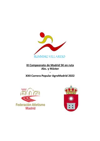 III Campeonato de Madrid 5K RUTA ABS. y MÁSTER - RUNNING VILLAREJO