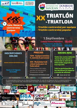 XX Triatlon AD San Juan - Donibane KE - (Prebenjamines y JDN hasta Infantiles)