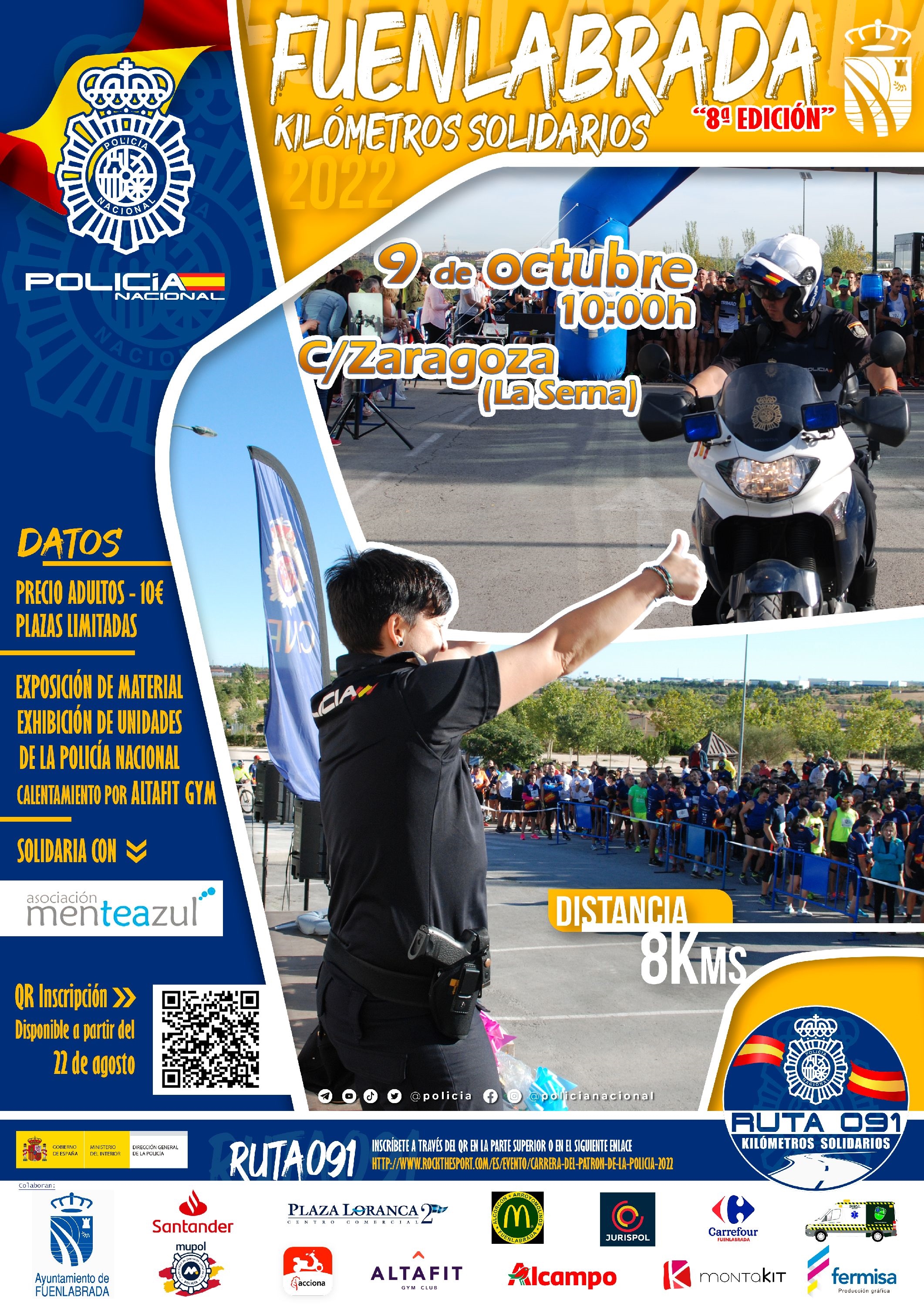 RockTheSport | 8ª Carrera Solidaria Fuenlabrada - Patrón de la Policía |  2022 | Fuenlabrada Madrid