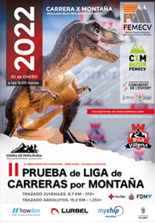 II prueba de liga de Carreras por Montaña, FEMECV 22, Peña Rubia, Villena