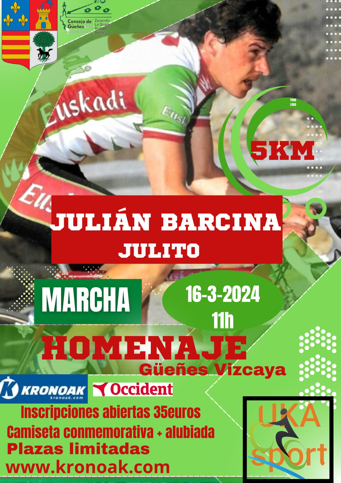 Homenaje a Julián Barcina: Marcha ciclista en Güeñes