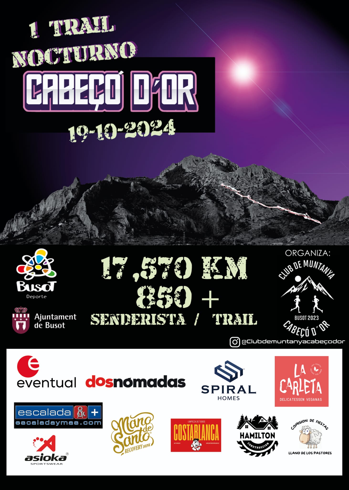 1er. Trail Nocturno Cabeço D'Or, Busot