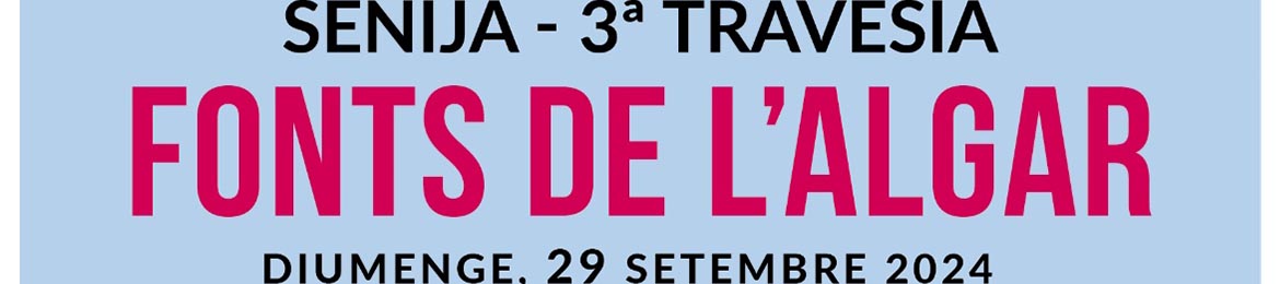 3ª Travesia Fonts de l