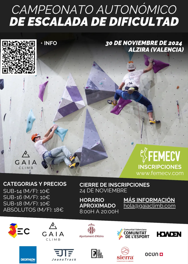 Campeonato Autonómico de Escalada de dificultad, Femecv 24, alzira